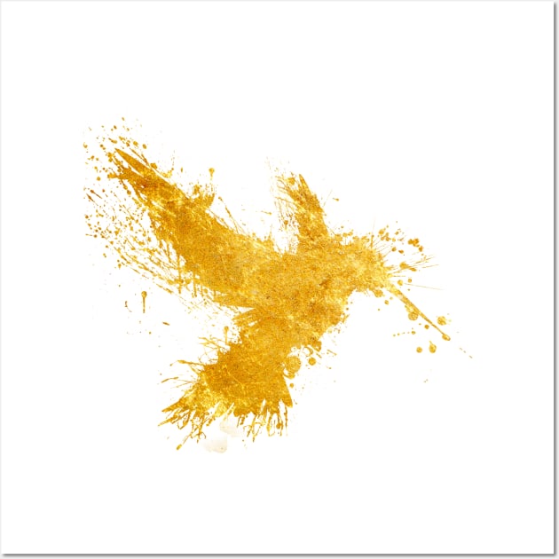 Hummingsplat - Gold Wall Art by aleibanez